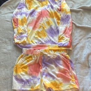 BiBi Tie-Dye Pajama Set - Multicolor